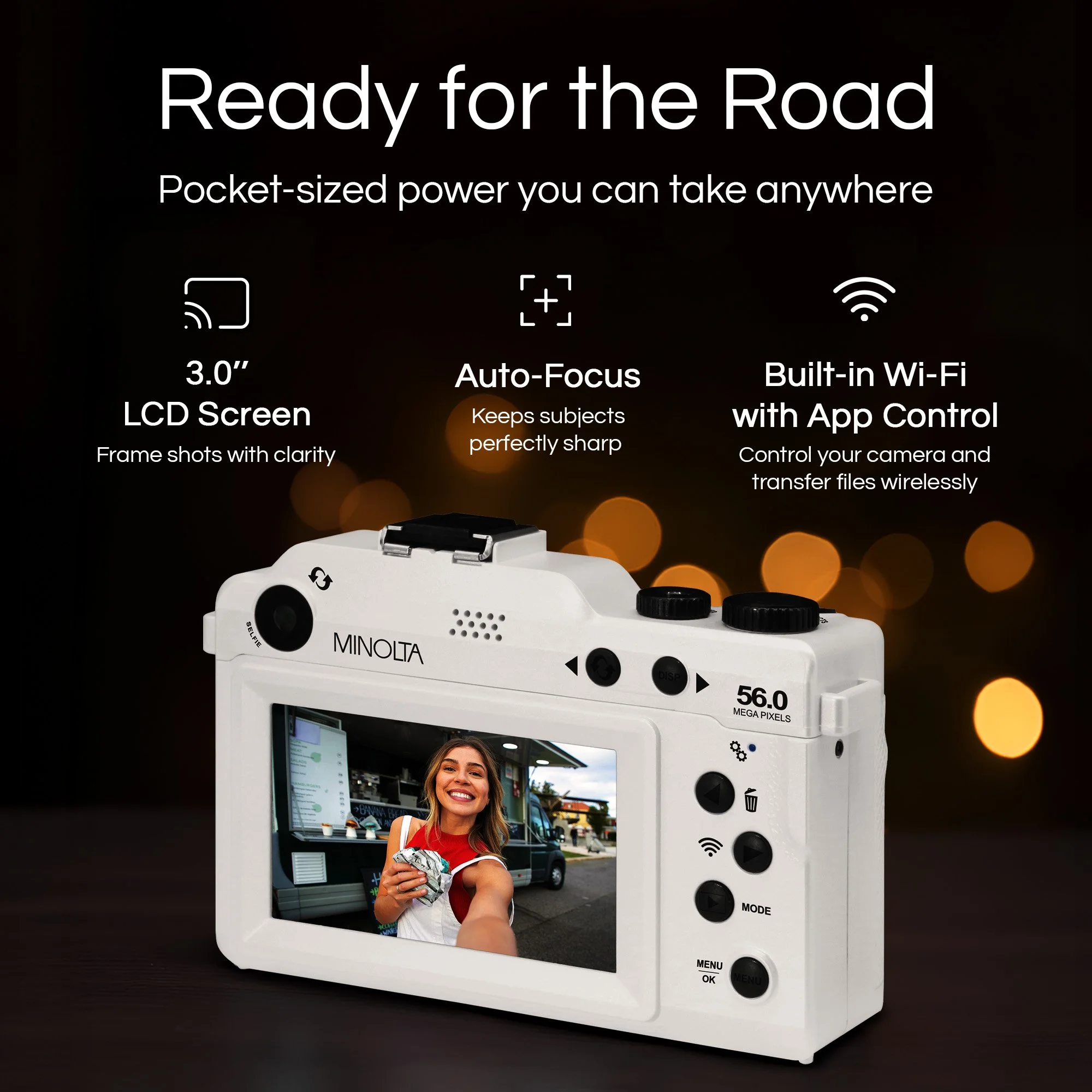 MND65 56 MP Autofocus / 4K60FPS Ultra HD Camera w/WiFi and Selfie